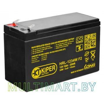 Аккумулятор для ИБП Kiper HRL-1234W F2 (12В/9 А·ч)
